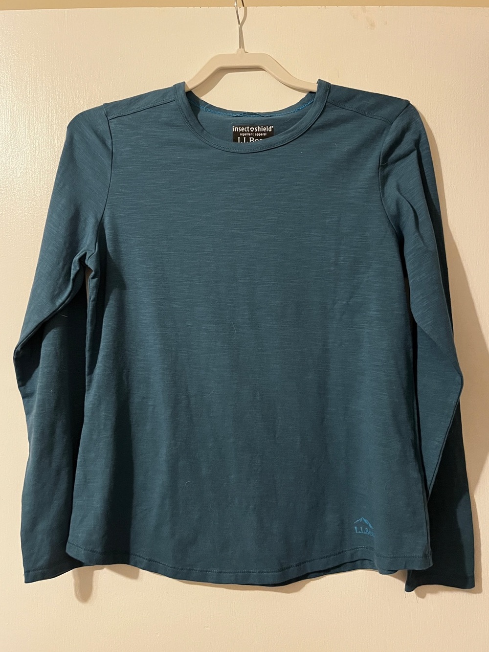 L.L. Bean Women's InsectShield Teal Long Sleeve Crew